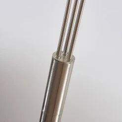 Lindby LED-gulvlampe Anea, 168 cm, 3 lyskilder, nikkelfarvet