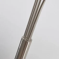 Lindby LED-gulvlampe Anea, 179 cm, 5 lyskilder, nikkelfarvet