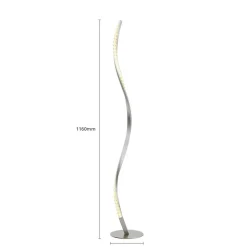 Lindby LED-gulvlampe Criostal, RGBW, dæmpbar, fjernbetjening