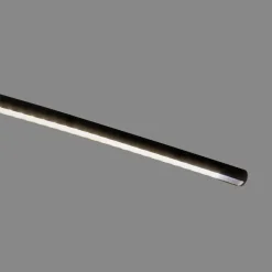 Lindby LED-gulvlampe Danua, sort, metal, højde 200 cm