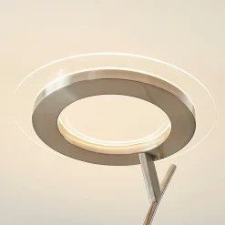 Lindby LED-gulvlampe Darion, grå, metal, dæmpbar, 180 cm