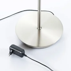 Lindby LED-gulvlampe Darion, grå, metal, dæmpbar, 180 cm
