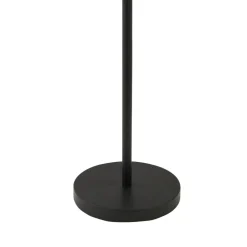 Lindby LED-gulvlampe Isason, sort, aluminium, Ø 11 cm