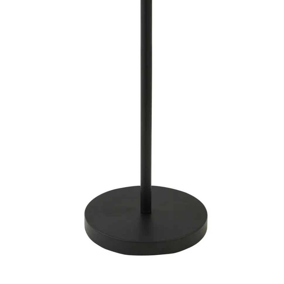Lindby LED-gulvlampe Isason, sort, aluminium, Ø 11 cm