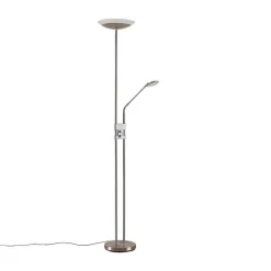 Lindby LED-gulvlampe Jonne, rund, læsearm, dæmpbar, 180 cm