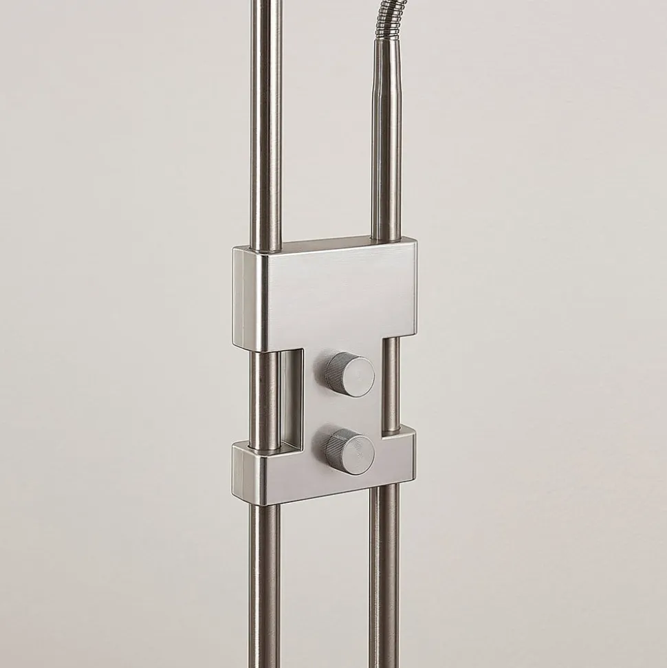 Lindby LED-gulvlampe Jonne, rund, læsearm, dæmpbar, 180 cm