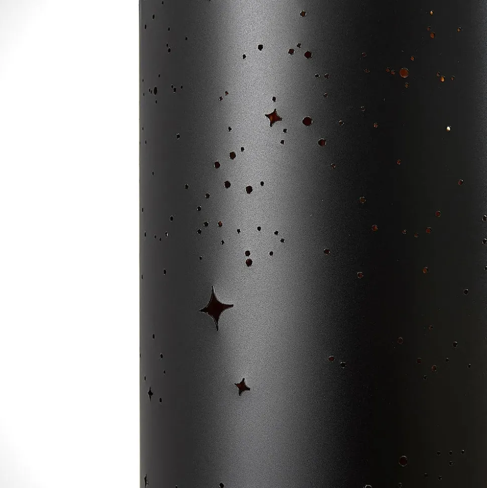 Lindby LED-gulvlampe Lengla, sort/guld, metal, 104 cm