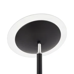 Lindby LED-gulvlampe Malea, sort, læselampe, dæmpbar