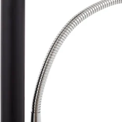 Lindby LED-gulvlampe Malea, sort, læselampe, dæmpbar