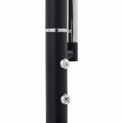 Lindby LED-gulvlampe Malea, sort, læselampe, dæmpbar