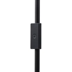 Lindby LED-gulvlampe Maori, 140 cm, sort, CCT, dæmpbar