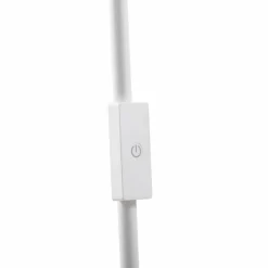 Lindby LED-gulvlampe Maori, hvid, metal, CCT, dæmpbar