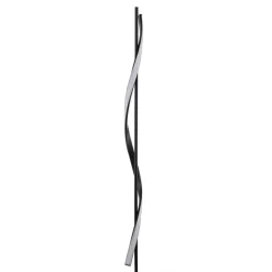 Lindby LED-gulvlampe Munja, sort, metal, dæmpbar