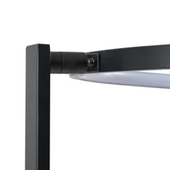 Lindby LED-gulvlampe Rayon, sort, metal, højde 150,3 cm