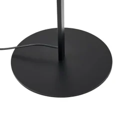 Lindby LED-gulvlampe Rayon, sort, metal, højde 150,3 cm