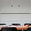 Lindby LED-hængelampe Arneja, sort, CCT, højdejusterbar