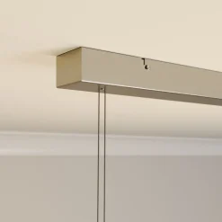Lindby LED-hængelampe Auron, nikkelfarvet, metal, dæmpbar