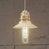 Lindby LED-hængelampe Raul, beige, aluminium, Ø 15 cm