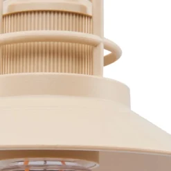 Lindby LED-hængelampe Raul, beige, aluminium, Ø 15 cm