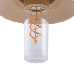 Lindby LED-hængelampe Raul, beige, aluminium, Ø 15 cm