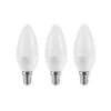 Lindby LED-kertepære, E14, C35, 4,5W, opal, 3000K, sæt med 3 stk