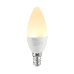 Lindby LED-kertepære, E14, C35, 4,5W, opal, 3000K, sæt med 3 stk