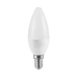 Lindby LED-kertepære, E14, C35, 4,5W, opal, 3000K, sæt med 3 stk