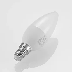 Lindby LED-kertepære, E14, C35, 4,5W, opal, 3000K, sæt med 3 stk
