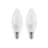 Lindby LED-kertepære, E14, C35, 4,5W, opal, 3000K, sæt med 2 stk