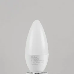 Lindby LED-kertepære, E14, C35, 4,5W, opal, 3000K, sæt med 2 stk