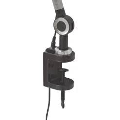 Lindby LED-klemlampe Nyxaris, grå, metal, CCT, 52 cm