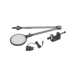 Lindby LED-klemlampe Nyxaris, grå, metal, CCT, 52 cm