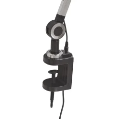 Lindby LED-klemmelampe Nyxaris, sølv, metal, CCT, 52 cm