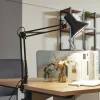 Lindby LED-klemmelampe Undra, sort, metal, justerbar