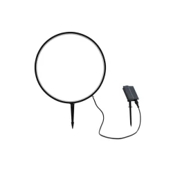 Lindby LED-lampe med jordspyd Syrene, 45 cm, sort, aluminium