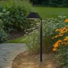 Lindby LED-lampe med jordspyd Capelo, sort, metal, 77 cm