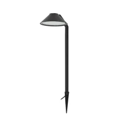Lindby LED-lampe med jordspyd Capelo, sort, metal, 77 cm