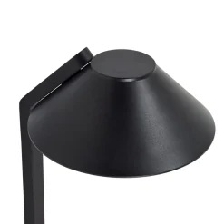 Lindby LED-lampe med jordspyd Capelo, sort, metal, 77 cm