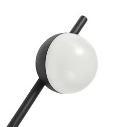 Lindby LED-lampe med jordspyd Darleen, antracit, metal, Ø10cm