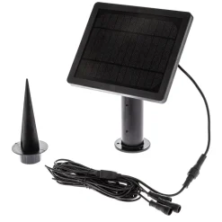 Lindby LED-lampe med jordspyd Malida, sæt med 3, sort