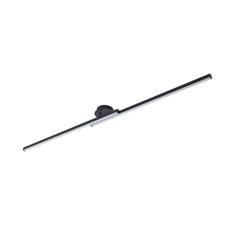 Lindby LED-loftlampe Aurendor, 135 cm, sort, metal