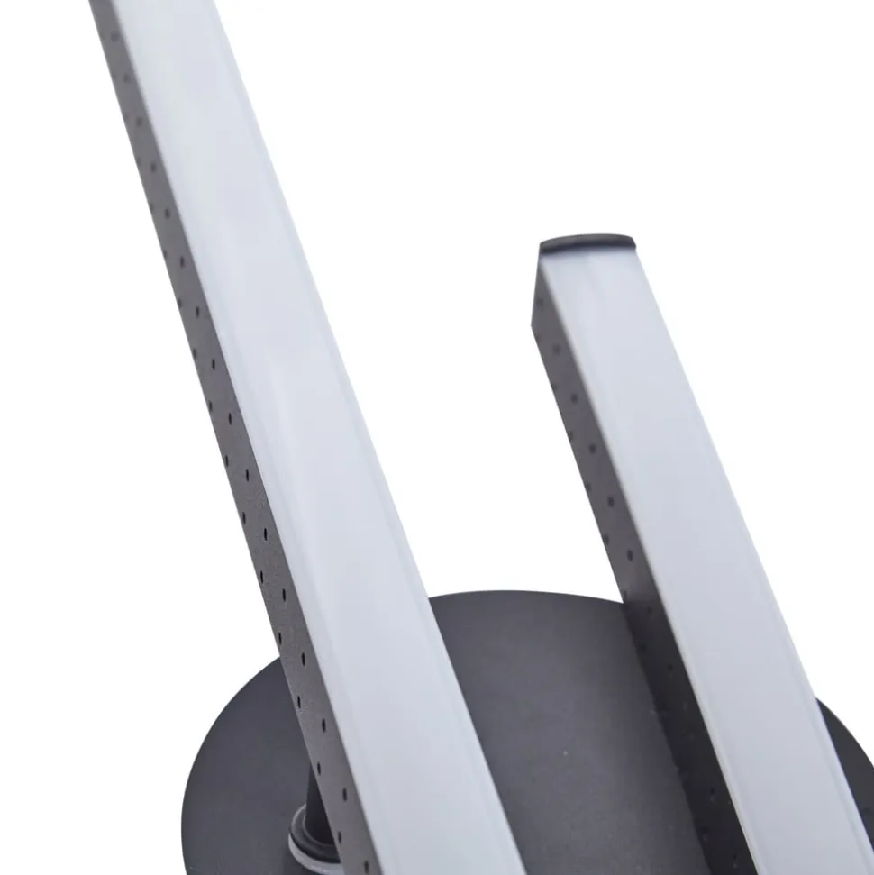 Lindby LED-loftlampe Aurendor, 135 cm, sort, metal