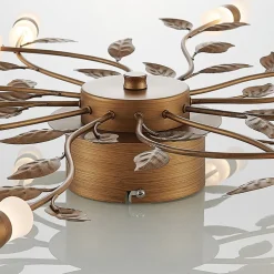 Lindby LED-loftlampe Bentas, bronze, metal, Ø 80 cm