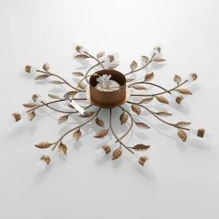 Lindby LED-loftlampe Bentas, bronze, metal, Ø 80 cm