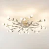 Lindby LED-loftlampe Bolonia, bronze/hvid, Ø 80 cm
