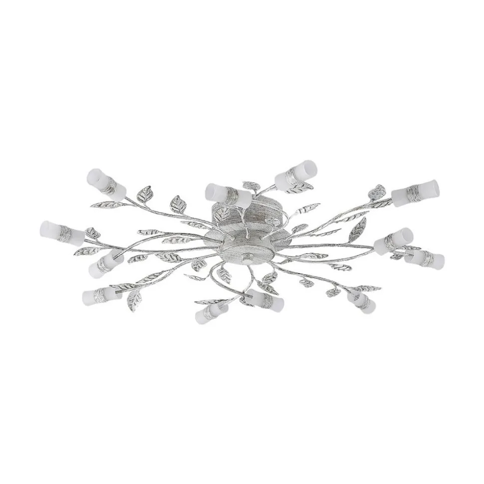 Lindby LED-loftlampe Bolonia, bronze/hvid, Ø 80 cm
