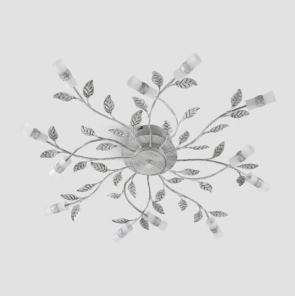Lindby LED-loftlampe Bolonia, bronze/hvid, Ø 80 cm