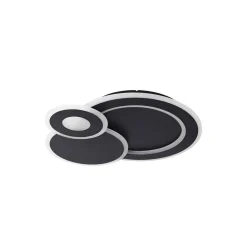 Lindby LED-loftlampe Briar, sort, metal, fjernbetjening