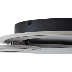 Lindby LED-loftlampe Briar, sort, metal, fjernbetjening