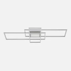 Lindby LED-loftlampe Caitlin, nikkel, metal, 105 cm